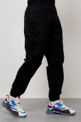 Оптом Джинсы карго мужские с накладными карманами черного цвета 2419Ch в Челябинске, фото 3