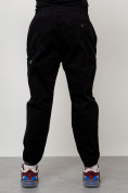 Оптом Джинсы карго мужские с накладными карманами черного цвета 2419Ch в Оренбурге, фото 4