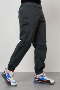 Оптом Джинсы карго мужские с накладными карманами темно-серого цвета 2419TC в Перми, фото 7