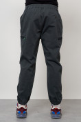 Оптом Джинсы карго мужские с накладными карманами темно-серого цвета 2419TC, фото 8