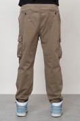 Оптом Джинсы карго мужские с накладными карманами бежевого цвета 2421B, фото 4