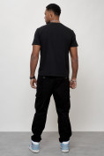 Оптом Джинсы карго мужские с накладными карманами черного цвета 2421Ch в Омске, фото 8