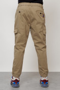 Оптом Джинсы карго мужские с накладными карманами бежевого цвета 2422B в Уфе, фото 10