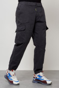 Оптом Джинсы карго мужские с накладными карманами темно-серого цвета 2422TC, фото 7