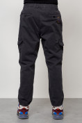 Оптом Джинсы карго мужские с накладными карманами темно-серого цвета 2422TC в Перми, фото 8