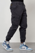 Оптом Джинсы карго мужские с накладными карманами темно-серого цвета 2426TC, фото 11
