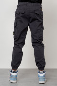Оптом Джинсы карго мужские с накладными карманами темно-серого цвета 2426TC в Челябинске, фото 12