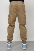 Оптом Джинсы карго мужские с накладными карманами бежевого цвета 2427B, фото 8