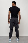 Оптом Джинсы карго мужские с накладными карманами темно-серого цвета 2427TC, фото 10