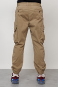 Оптом Джинсы карго мужские с накладными карманами бежевого цвета 2428B, фото 8