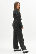 Оптом Короткая кожаная куртка женская черного цвета 245Ch в Казани, фото 13