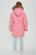 Оптом Парка зимняя подростковая для девочки розового цвета 2490R в Сочи, фото 5