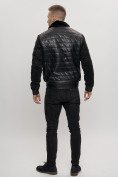 Оптом Классическая куртка кожанные мужская черного цвета 2499Ch в Екатеринбурге, фото 10