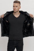 Оптом Классическая куртка кожанные мужская черного цвета 2499Ch в Екатеринбурге, фото 19