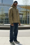 Оптом Куртка спортивная мужская весна осень бежевого цвета 25470B, фото 4