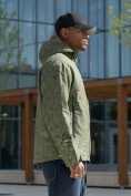 Оптом Куртка спортивная мужская весна осень цвета хаки 25470Kh, фото 2