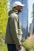Оптом Куртка спортивная мужская весна осень цвета хаки 25471Kh, фото 3