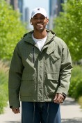 Оптом Куртка спортивная мужская весна осень цвета хаки 25471Kh, фото 2