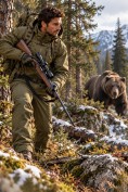 Оптом Мужской костюм для рыбалки, охоты и активного отдыха хаки цвета 2603Kh, фото 10