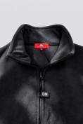 Оптом Костюм флисовый зимний свободного кроя черного цвета 2624Ch, фото 13
