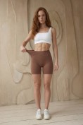 Оптом Велосипедки женские коричневого цвета 266_1K