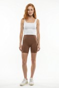 Оптом Велосипедки женские коричневого цвета 266_1K, фото 7
