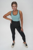 Оптом Костюм для фитнеса женский бирюзового цвета 29001Br, фото 14