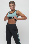 Оптом Костюм для фитнеса женский бирюзового цвета 29001Br, фото 8