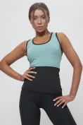 Оптом Костюм для фитнеса женский бирюзового цвета 29001Br, фото 9