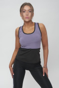 Оптом Костюм для фитнеса женский фиолетового цвета 29001F, фото 10