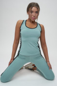 Оптом Костюм для фитнеса женский бирюзового цвета 29002Br в Перми, фото 16