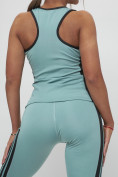 Оптом Костюм для фитнеса женский бирюзового цвета 29002Br в Перми, фото 17