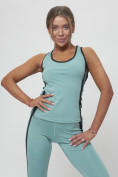 Оптом Костюм для фитнеса женский бирюзового цвета 29002Br в Перми, фото 19