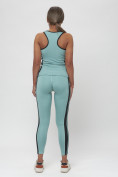 Оптом Костюм для фитнеса женский бирюзового цвета 29002Br, фото 5