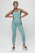 Оптом Костюм для фитнеса женский бирюзового цвета 29002Br, фото 7