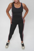 Оптом Костюм для фитнеса женский черного цвета 29002Ch, фото 16