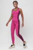 Оптом Костюм для фитнеса женский розового цвета 29002R, фото 3