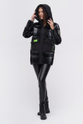 Оптом Куртка зимняя TRENDS SPORT черного цвета 22291Ch в Санкт-Петербурге, фото 8
