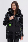 Оптом Куртка зимняя TRENDS SPORT черного цвета 22291Ch в Перми, фото 12