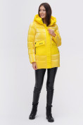 Оптом Куртка зимняя TRENDS SPORT желтого цвета 22291J в Омске, фото 3