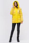 Оптом Куртка зимняя TRENDS SPORT желтого цвета 22291J в Екатеринбурге, фото 8