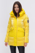 Оптом Куртка зимняя TRENDS SPORT желтого цвета 22291J в Екатеринбурге, фото 12