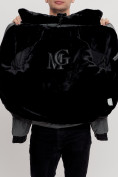 Оптом Куртка классическая с мехом мужская серого цвета 2917Sr в Казани, фото 10