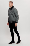 Оптом Куртка классическая с мехом мужская серого цвета 2917Sr в Казани, фото 7
