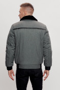 Оптом Куртка классическая с мехом мужская серого цвета 2917Sr в Казани, фото 8