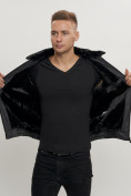 Оптом Куртка классическая с мехом мужская темно-серого цвета 2917TC, фото 11