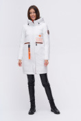 Оптом Куртка удлиненная TRENDS SPORT белого цвета 22297Bl в  Красноярске
