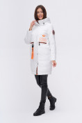 Оптом Куртка удлиненная TRENDS SPORT белого цвета 22297Bl, фото 3