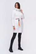 Оптом Куртка удлиненная TRENDS SPORT белого цвета 22297Bl в Екатеринбурге, фото 4
