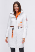 Оптом Куртка удлиненная TRENDS SPORT белого цвета 22297Bl в Перми, фото 10